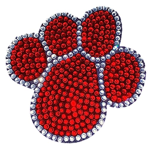 Facynde Pfotenabdruck-Aufkleber für Autos,Wasserfeste Hundepfoten-Aufkleber mit glitzernden Strasssteinen | Hundepfoten-Autoaufkleber für Fenster, Stoßstange, Laptop, Gepäck, Wand von Facynde