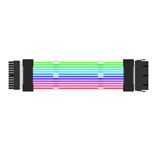 Facynde RGB Stromversorgungskabel RGB Kabel Pc Hochleistungskabelverlängerung RGB-Netzteilkabel, ARGB-Motherboard-Netzteilkabel von Facynde