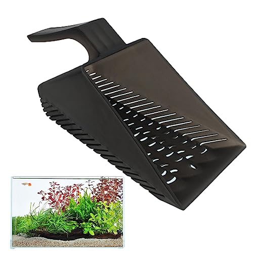 Facynde Sandsieb, Aquarium-Kiessieb, Schaufel, Sandschaber, Gartenpflanz-Eckschaufel, Schlammboden, Sandreiniger, Terrarium, Aquarium, Haustierzubehör, Werkzeuge von Facynde