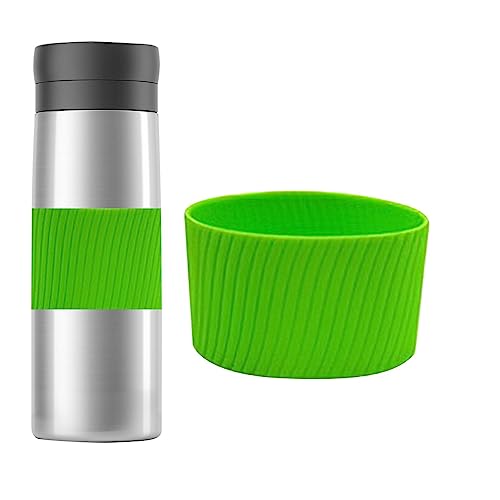 Facynde Silikonhüllen für Flaschen | Wiederverwendbare Kaffeehülle,Hitzebeständige Hülle für heiße Tassen, Tassenschutz, Silikon-Becherhülle für Glasflaschenbecher von Facynde
