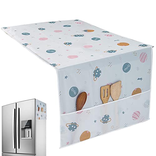 Facynde Staubschutz für Kühlschrank | Gefrierschrankabdeckungen für Top mit Aufbewahrungstaschen,Dekorative Kühlschrankabdeckung für Waschmaschinen, Trockner für Freunde, Nachbarn von Facynde