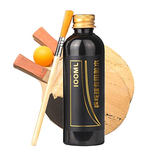 Facynde Tischtennis Kleber auf Wasserbasis zugelassener Belagkleber für Tischtennisschläger, lösungsmittelfreier Kleber Tischtennis Kleber 100 ml Pingpang-Kleber mit Spezialpinsel,, KJBV5EQBRJL1KBIN0 von Facynde