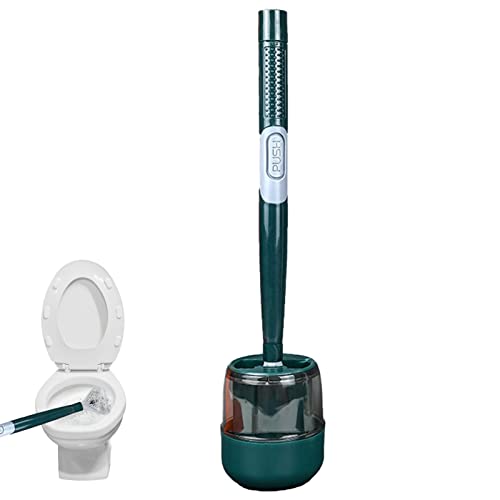 Facynde Toilettenbürsten für Badezimmer,Wandmontierte hydraulische Reinigungsbürste mit langem Griff - Wand-WC-Schrubber ohne Sackgassen, 2 Platzierungsmethoden WC-Reiniger für Badezimmer-WCs von Facynde