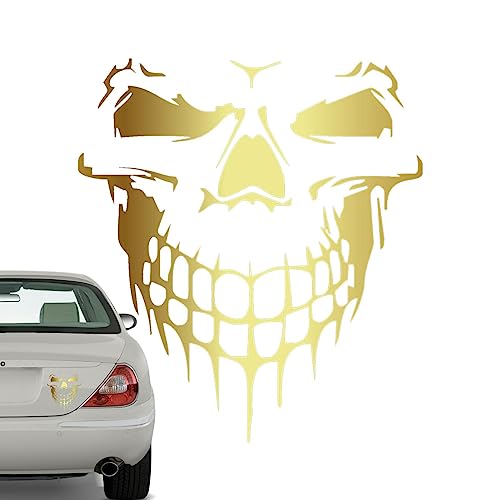 Facynde Totenkopf-Aufkleber für Autos,Totenkopf-Autoaufkleber, reflektierend - Vinyl Graphics Decals Scratch Hiddens Autoaufkleber bunt von Facynde