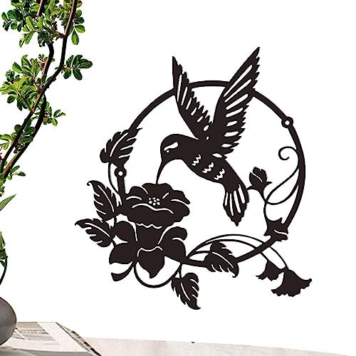 Facynde Wandkunst, Tierform, Metall, Elch, Schulterfrei, Vögel Deko, Kolibri Tierische 3D Wandbilder,für Geschenk Geschenk Innen Außen Garten Haus Dekoration von Facynde