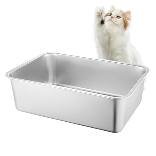 Katzentoilette EdelstahlLitter Box Katzenklo, Katzen Und Kaninchen Niemals Gerüche, Fleckfrei, Rostfrei, Antihaft Glatte Oberfläche, Anti-Rutsch Katzenklo Katzenklo Edelstahl Katzentoilette EdelstahlLitter Box Katzenklo, Katzen Und Kaninchen Niemals Gerüche, Fleckfrei, Rostfrei, Antihaft Glatte Oberfläche, Anti-Rutsch Katzenklo Katzenklo Edelstahl von Facynde