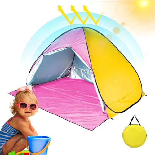 Pop-up-Strandzelt, Pop-up-Strandschirm - Tragbares Strandzelt-Sonnenschutzdach | Anti-UV, leichte Cabana, Winddicht, inklusive Tragetasche, Outdoor-Sonnenschutz für Strandcamping von Facynde