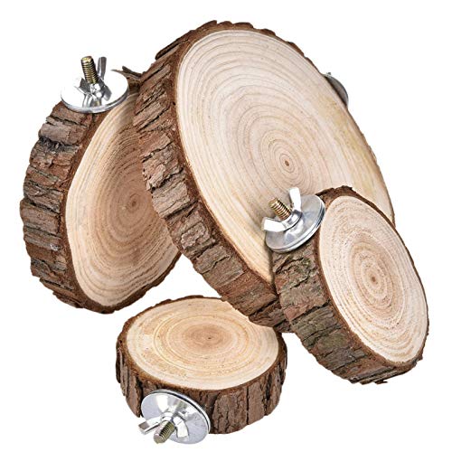 Runde Holz Sitzstangen Für Vogel Papagei, Für Papagei Wellensittich Nymphensittich Für Kleine Haustiere Zum Entspannen Und Spielen. von Facynde