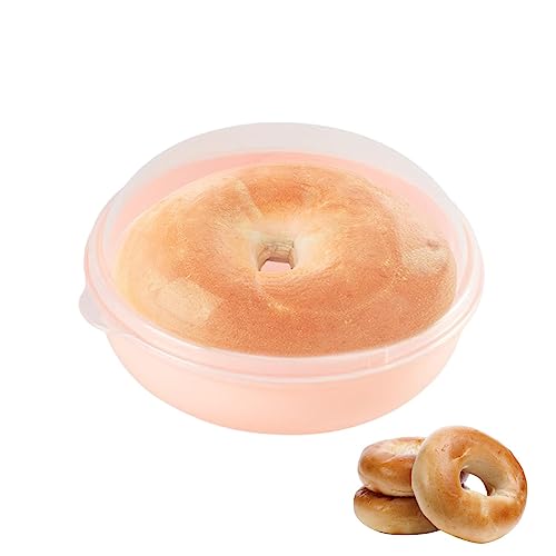 Runder Lebensmittelbehälter,Bagels Container Box Organizer - Lebensmittelaufbewahrungsbehälter mit großem Fassungsvermögen, stapelbare Küchenaufbewahrungsschalen für Brot, Bagels, Früchte Runder Lebensmittelbehälter,Bagels Container Box Organizer - Lebensmittelaufbewahrungsbehälter mit großem Fassungsvermögen, stapelbare Küchenaufbewahrungsschalen für Brot, Bagels, Früchte von Facynde