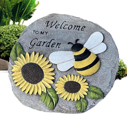 Sonnenblumen-Trittstein Garten- Grandma's Garden“-Trittstein – Dekostein Für Garten -Dekorationsstein Für Den Garten Sonnenblumen-Trittstein von Facynde