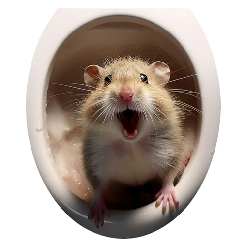 Toilettenaufkleber 3D Eichhörnchen Toilettensitz Aufkleber Selbstklebende Dekorative Wandaufkleber Tier Aufkleber Für Die Katzentoilette Toilettensitz Aufkleber Toilettenaufkleber Toilettenhund von Facynde