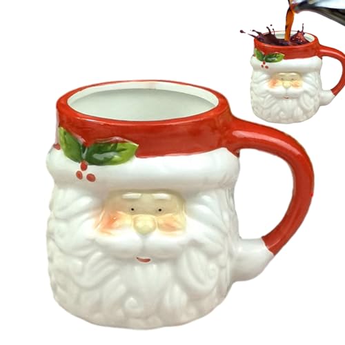 Weihnachtstasse Annual Christmas Edition Jahresbecher Santa Weihnachtskaffeetassen Heiße becher Keramik-Weihnachtstassen Für Kaffee, Tee, Milch, Müsli, Tasse, Rentier-Schneemann-Dekor von Facynde