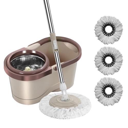 Wischmopp Komplett Set, Bodenwischer mit Teleskopstiel, Mikrofaser Moppkopf Wischmopp Set mit Eimer, Bodenwischer Set Wischmopp Komplett Set, Bodenwischer mit Teleskopstiel, Mikrofaser Moppkopf Wischmopp Set mit Eimer, Bodenwischer Set von Facynde