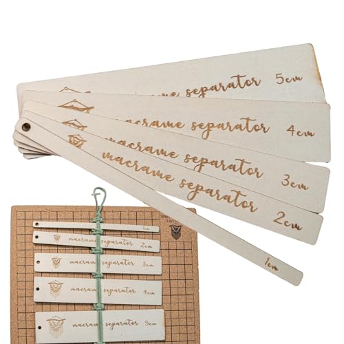 Wooden Macrame Separator Makramee-Trennwerkzeug Makramee Garn Natürliche Baumwolle Garn Beige Cord Seil Für Makramee Weben Dekorative Makramee-Werkzeug - Makramee-Abstandsmuster, von Facynde