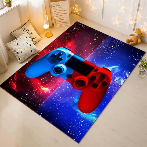 Fadaing Gamepad Teppich Wohnzimmer 160x230cm Schlafzimmer Gaming Kinderteppich Kinderzimmer, Aquarell Gamepad Teppich Kinder Spielteppich Wohnzimmerteppich(11,120x180cm) von Fadaing