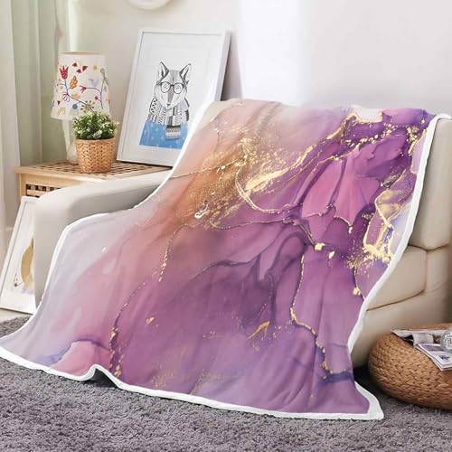 Fadaing Marmor Decke Fleecedecke, Cartoon Marmor Optik Decken 150x200 Decke Kinder Sanft Flanelldecke Weich Fleecedecke 3D Marmor Sofadecken Mädchen Jungen (100 x 140 cm,8) von Fadaing