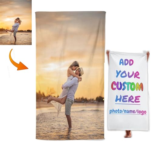 Fadaing Personalisiertes Strandhandtuch, Personalisiertes Badetuch Mit Namen Foto, Anime Personalisiertes Handtuch Badetuch Mit Namen Microfaser Strandtücher (70 x 140 cm,1) von Fadaing