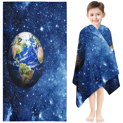 Fadaing Planeten Strandtuch 90x180 cm Badetuch Strandlaken Handtücher 50x100cm Für Kinder, Sterne Weltraum Universum Badetuch Groß 100x200cm Microfaser Handtuch(2,80 x 150 cm) von Fadaing
