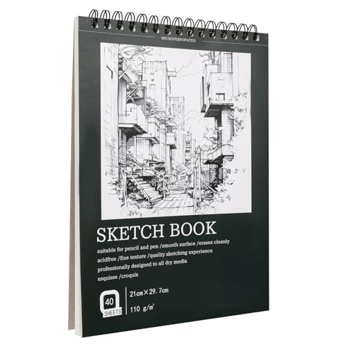 Skizzenbuch A4 Sketchbook Zeichenblock Sketch Book Spiralbindung Skizzenblock Zeichenbuch Gebunden Zeichenpapier Drawing Books zum Kinder Künstler Skizzieren Illustration Porträt 40 Bögen/80 Seiten Skizzenbuch A4 Sketchbook Zeichenblock Sketch Book Spiralbindung Skizzenblock Zeichenbuch Gebunden Zeichenpapier Drawing Books zum Kinder Künstler Skizzieren Illustration Porträt 40 Bögen/80 Seiten von Fadayunn