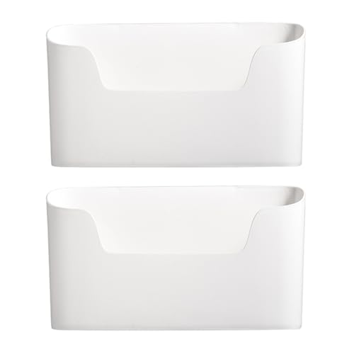 2 Stück Selbstklebende Aufbewahrungsbox Weiss, Küchenschranktür-Aufbewahrungsbox, Organizer Kleben Küchenschrank für Badezimmer, Kühlschrank mit nicht abfärbenden Aufklebern von Fadcaer