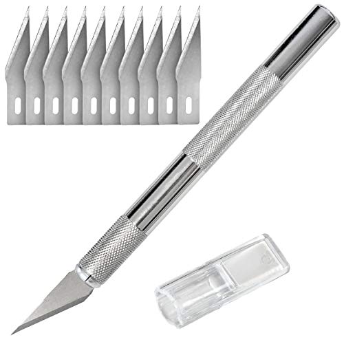 XXL-Bastelmesser mit 10 großen Ersatzklingen - Extra dick für besseren Griff XXL-Bastelmesser mit 10 großen Ersatzklingen - Extra dick für besseren Griff von Faden & Nadel