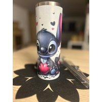 Getränkeflasche Stitch Mit Herz von FadenZauberDesign