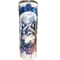 Getränkeflasche Wolf Tumbler 590Ml von FadenZauberDesign