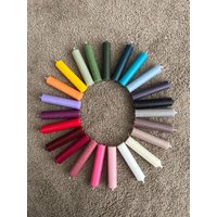 Stabkerzen Set | 5 Stück, 10 cm X 22 Mm - Farbig, Tropffrei Und Handverpackt Für Hochzeit, Dinner, Deko & Geschenk von Fadenhimmel