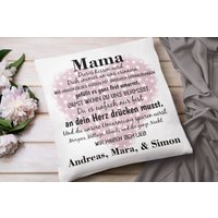Mama Kissen Personalisiert Mit Namen - Geschenk Zum Muttertag Geburtstag Für Beste Geschenke Mütter Mama Kissen Personalisiert Mit Namen - Geschenk Zum Muttertag Geburtstag Für Beste Geschenke Mütter von Fadensalat