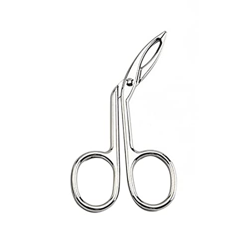Augenbrauen-Pinzette, Scheren-Form, Augenbrauen-Pinzette, Nasenhaarentferner, flache Spitze, Augenbrauen-Clip, Haarzupfer, Schere mit gebogener Spitze von Faderr