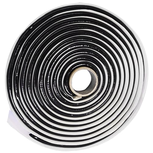 Butylrundschnur Klebeband, 9mm x 4m doppelseitiges Butyl Klebeband, Dichtband selbstklebend schwarz für Pkw-LKW-Scheinwerferfenster, Tür, Windschutzscheibe(schwarz) von Faderr