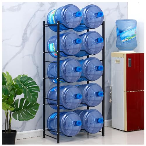 Fadiadem 5-Gallonen-Wasserkühler-Krug-Halter-Rack, stapelbares Wasserflaschen-Aufbewahrungsregal, Wasserkrüge 5-Gallonen-Organizer-Wasserflaschenhalter von Fadiadem