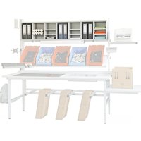 Fächerregal für DAHMEN Packtische Classic und Multiplex, Breite 2.000 mm, lichtgrau von DAHMEN