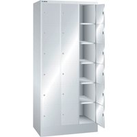 LISTA Fächerschrank, (BxTxH) 905x500x1995mm, 3x6 Fächer, Zylinderschloss von Lista