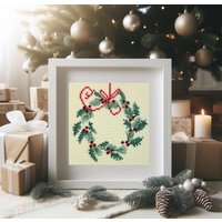 stickbild "Kiefernkranz" Kreuzstich Nach Acufactum Gerahmt 20x20cm stickbild "Kiefernkranz" Kreuzstich Nach Acufactum Gerahmt 20x20cm von FaedenueberKreuz