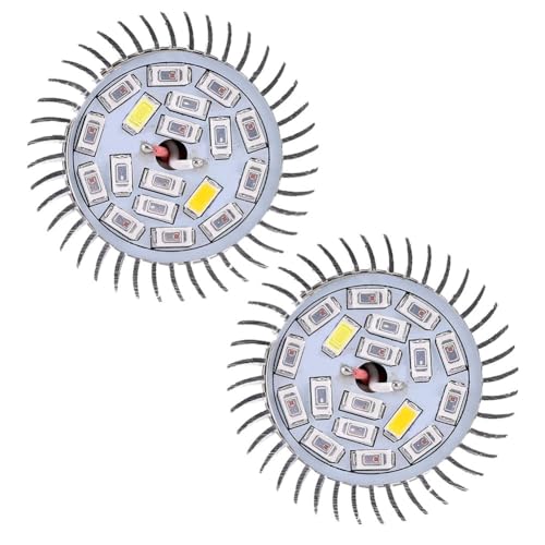 Faeymth 2 Stück E14 Pflanzenwachstumslicht 85-265V Vollspektrum-LED-Wachstumslampe für Hydroponischen Innen Garten Gewächshaus 18W von Faeymth
