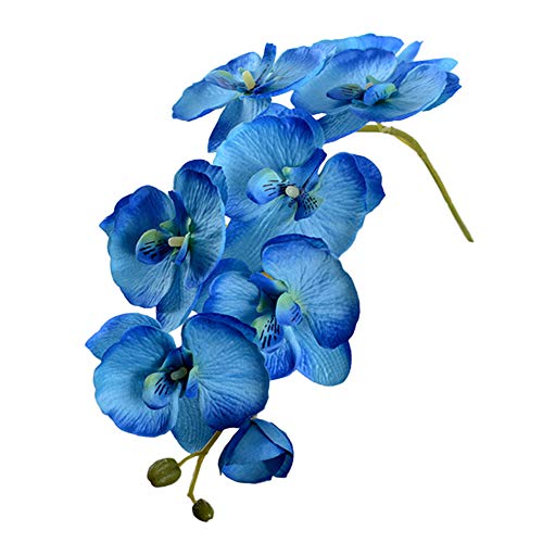 FafSgwq Künstliche Blume, 1 Stück, künstliche Blume, Schmetterling, Orchidee, Garten, DIY, Hochzeit, Party, Desktop-Deko, Schaufensterform, Blau von FafSgwq