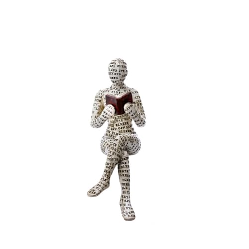 Fafaherr 1PC Lesende Frau Statue Figuren Arts, SkulpturLesende-Pose Figur Body Polyresin Yoga-Statuen Kunst Dekor Geschenk Für Sammlung Kunstgeschenk Moderne nordische Harz Lesende Figur Dekoration von Fafaherr