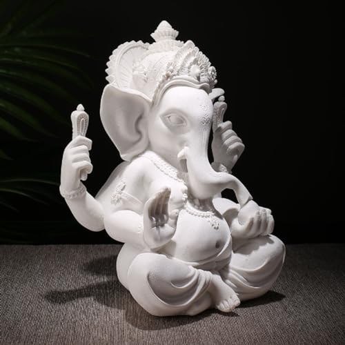 Fafaherr Ganesha-Elefantengott Figur, Elefanten-Hindu-Skulptur-Figuren Ganesha Buddha Handgefertigte Skulptur Indische Ganesha-Idol-Figur Aus Kunstharz Dekoration für Zuhause, Handwerk, Geschenke von Fafaherr