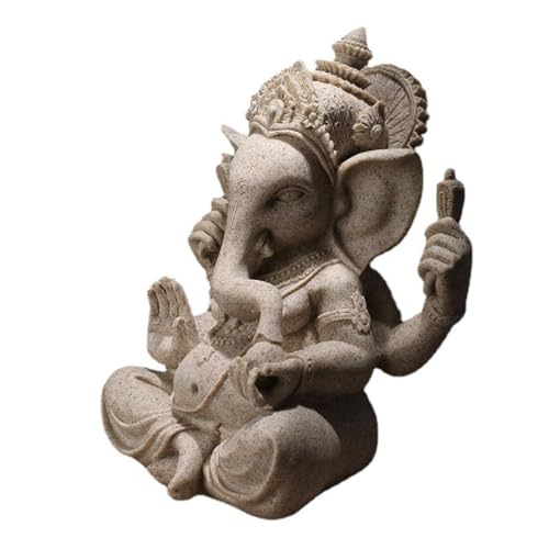 Fafaherr Ganesha-Elefantengott Figur, Elefanten-Hindu-Skulptur-Figuren Ganesha Buddha Handgefertigte Skulptur Indische Ganesha-Idol-Figur Aus Kunstharz Dekoration für Zuhause, Handwerk, Geschenke von Fafaherr