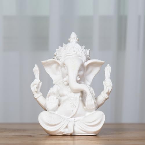 Fafaherr Ganesha-Elefantengott Figur, Elefanten-Hindu-Skulptur-Figuren Ganesha Buddha Handgefertigte Skulptur Indische Ganesha-Idol-Figur Aus Kunstharz Dekoration für Zuhause, Handwerk, Geschenke von Fafaherr