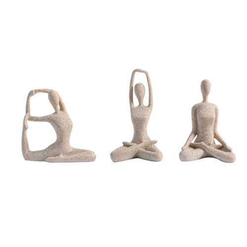 Fafaherr Yoga Figuren Arts, Skulptur Yoga-Pose Figur Body Polyresin Yoga-Statuen Kunst Dekor Geschenk Für Sammlung Kunstgeschenk Moderne nordische Harz Yoga Figur Dekoration von Fafaherr