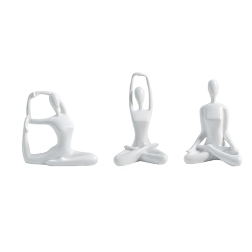 Fafaherr Yoga Figuren Arts, Skulptur Yoga-Pose Figur Body Polyresin Yoga-Statuen Kunst Dekor Geschenk Für Sammlung Kunstgeschenk Moderne nordische Harz Yoga Figur Dekoration von Fafaherr