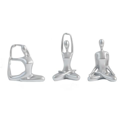 Fafaherr Yoga Figuren Arts, Skulptur Yoga-Pose Figur Body Polyresin Yoga-Statuen Kunst Dekor Geschenk Für Sammlung Kunstgeschenk Moderne nordische Harz Yoga Figur Dekoration von Fafaherr