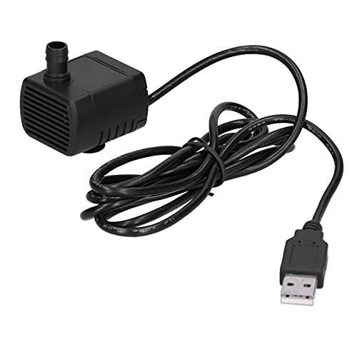 1220 230 L/h 12V Mini-Tauchpumpe, USB-Stecker, Bürstenlose Gleichstrom-Elektrowerkzeuge mit Elektronischen Komponenten, mit Saugnapf, 8 Mm/0,3 Zoll Auslassdurchmesser und 200 von Fafeicy