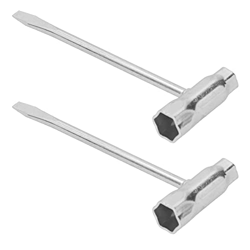 Fafeicy 2pcs T-förmiger Schraubenschlüssel, Kohlenstoffstahlkettensäge Combo -Sockel Schränke, Gartenwerkzeugzubehör, 13 x 19 mm Sockel beide Enden, 68 mm sleeve Länge, mit lange stangendesign von Fafeicy