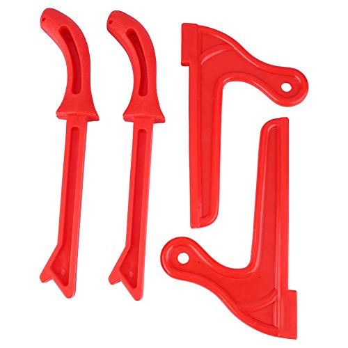 Fafeicy 4Pcs Holzbearbeitungs-Push-Stick, Kunststoff-Sicherheit Holzbearbeitungs-Handsäge-Push-Sticks-Werkzeug, für Zimmerei, mit ergonomischem Griffdesign (rot) von Fafeicy