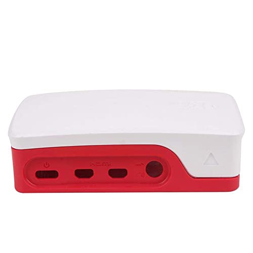 ABS-Gehäuse Schutzschale Snap-In-Schlitz Genaues Loch für Raspberry Pi 4B Korrosionsbeständigkeit(weiß Rot) von Fafeicy