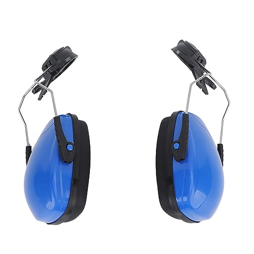 ABS und Schwamm mit NR 31 DB und NRR 27 DB Geräuschreduzierung, Helm-Ohrenschützer, Gehörschutz, Schallblockierende Ohrenschützer für Arbeiten in der Holzbearbeitung (Blau) von Fafeicy
