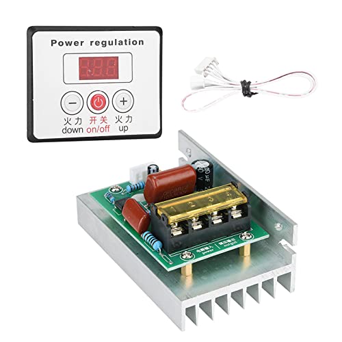 AC 220V 6000W Einstellbarer Spannungsregler, SCR-Regler SCR Digitaler Spannungsregler Elektromotor-Geschwindigkeitsregelung Dimm-Dimmer-Thermostat-Modul von Fafeicy